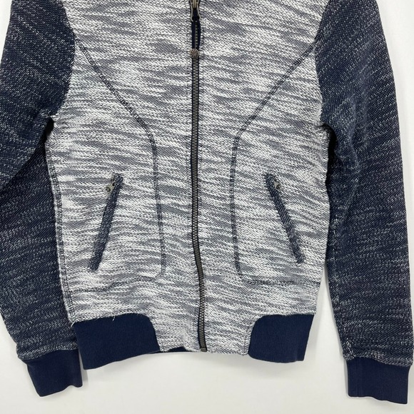 Athleta Full Zip Sweatshirt‎ Women's Size XS Gray Blue 100% Cotton Pockets Yoga - Picture 3 of 10